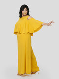 Statuesque Off Shoulder Flared Top with Flared Pants - Zest Mélange 
