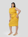Perpetual Shine of Cavity Top & Straight Skirt - Zest Mélange 