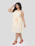 Soft Aggression look in Frill Front Dress - Zest Mélange 