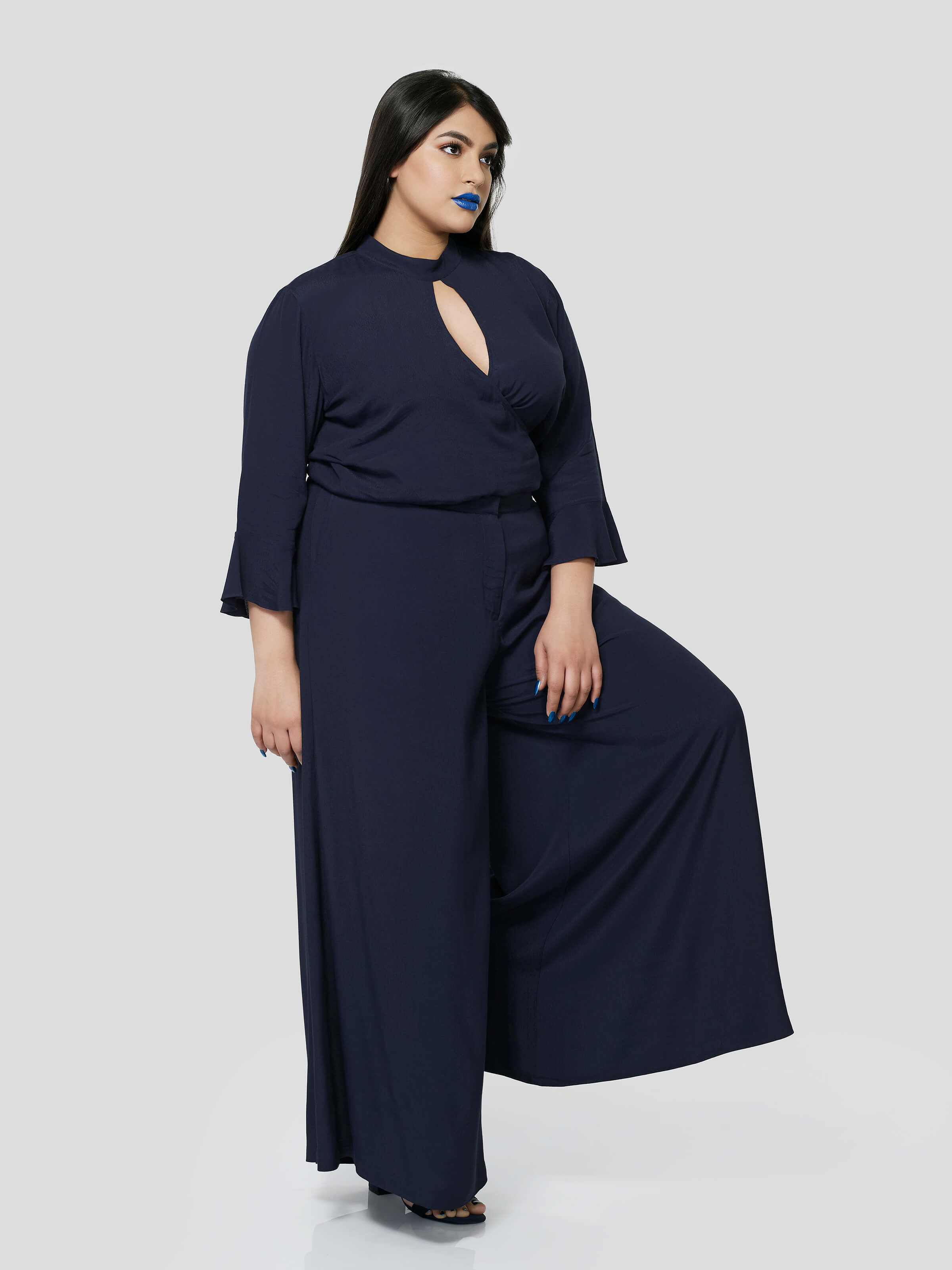 Deep Current Wrap Around Top with Faired Pants - Zest Mélange 