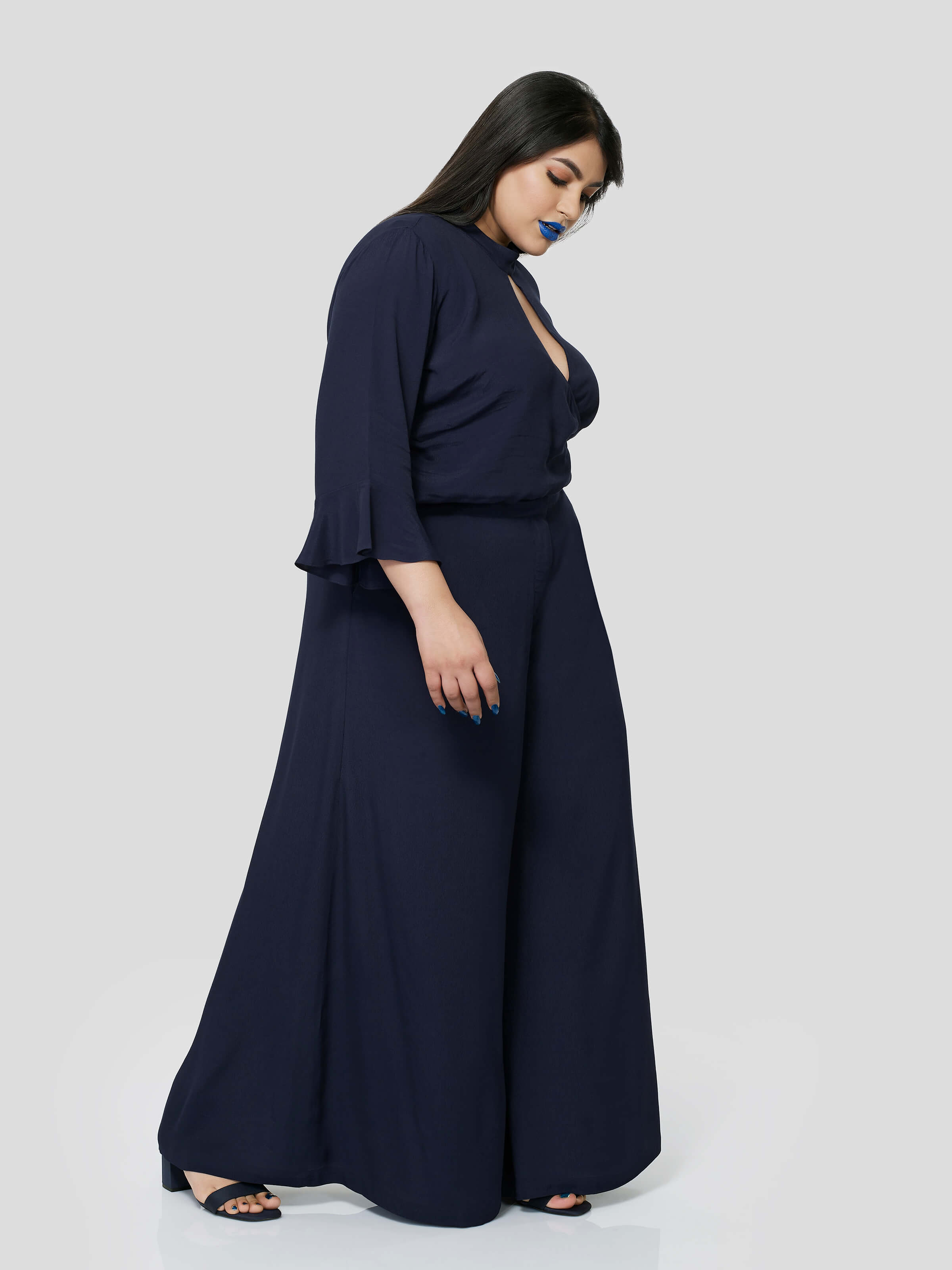 Deep Current Wrap Around Top with Faired Pants - Zest Mélange 