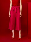 Serene Sporty Paper Bag Waist Culottes - Zest Mélange 