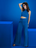 Suave Wide Waist Band Flared Pants - Zest Mélange 